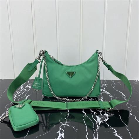 prada nylon tote bag green|prada nylon shoulder bag price.